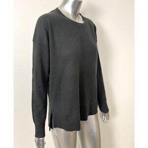Aqua 100% Cashmere Sweater Dark Olive Green Womens Medium Relaxed Lightweight